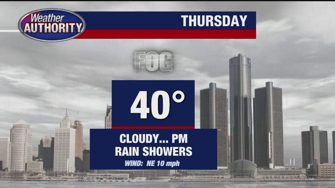 Rain, clouds, fog expected Thursday